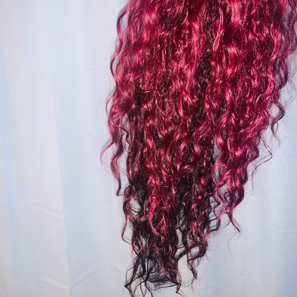 GORGEOUS WIG // CURLY // BURGUNDY + BROWN